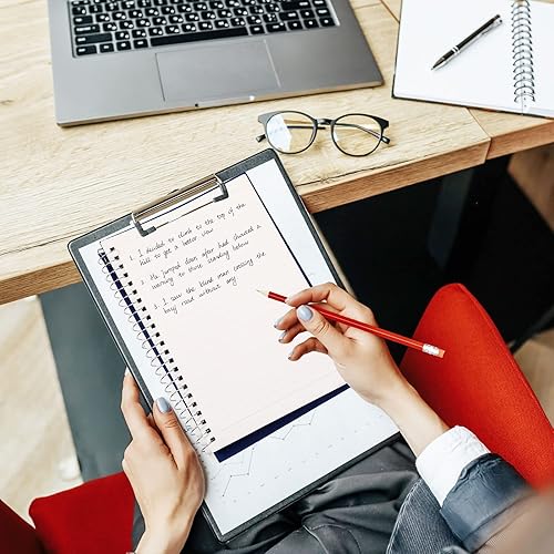 Miniatura 5 de Nezyo 6 cuadernos con forro en espiral A5 de 5.7 x 8.3 pulgadas, cuadernos de viaje, cuaderno de bocetos en espiral, bloc de notas con rayas