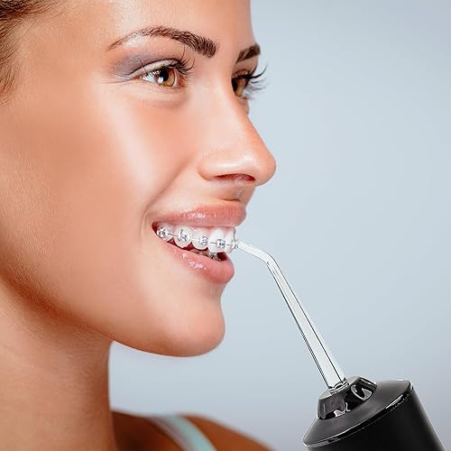 Miniatura 4 de PURSONIC Mario Lopez - Irrigador de agua recargable – Irrigador dental inalámbrico de 360° para masaje de dientes y encías – 7.5 onzas de agua con 3
