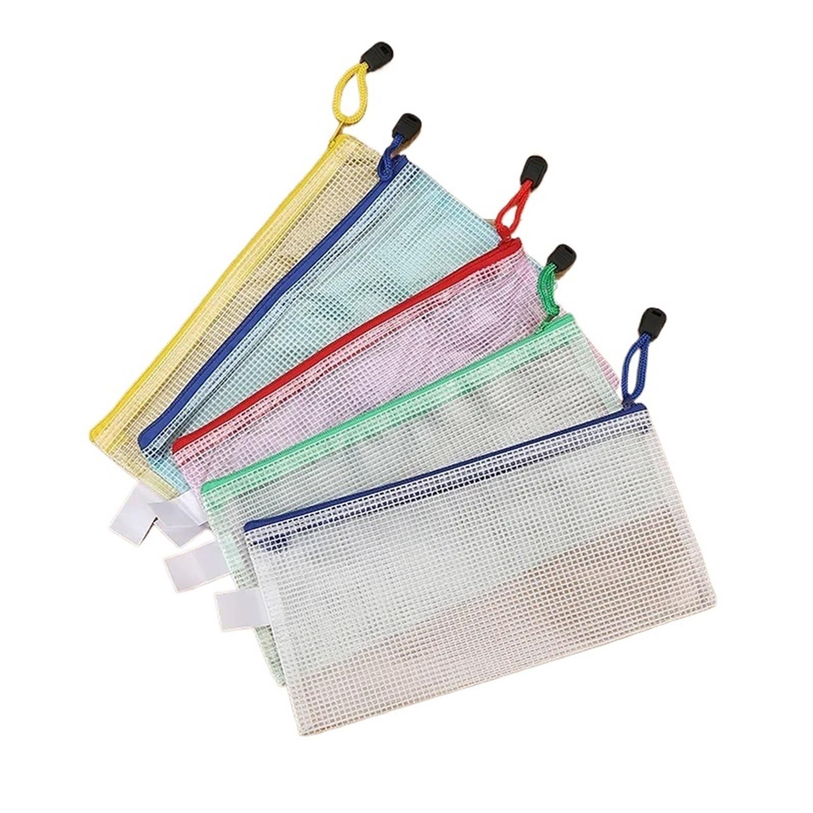 Juego de 24 bolsas de plástico para documentos, de malla, con cremallera, tamaño A3, A4, A5, A6, para oficina, escuela, almacenamiento de documentos