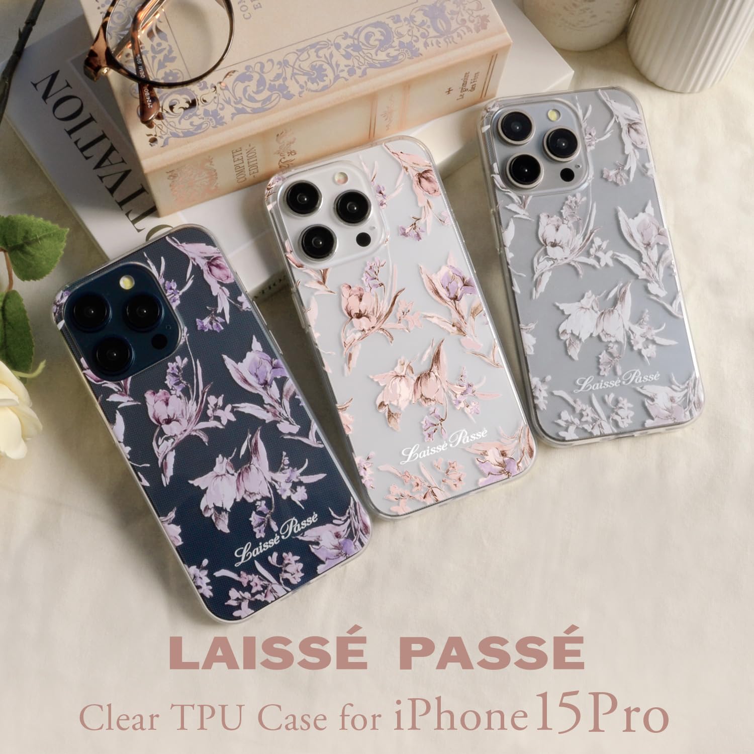 Amazon.co.jp: 【 LAISSE PASSE 正規品 】 iPhone 15 Pro ケース 花柄
