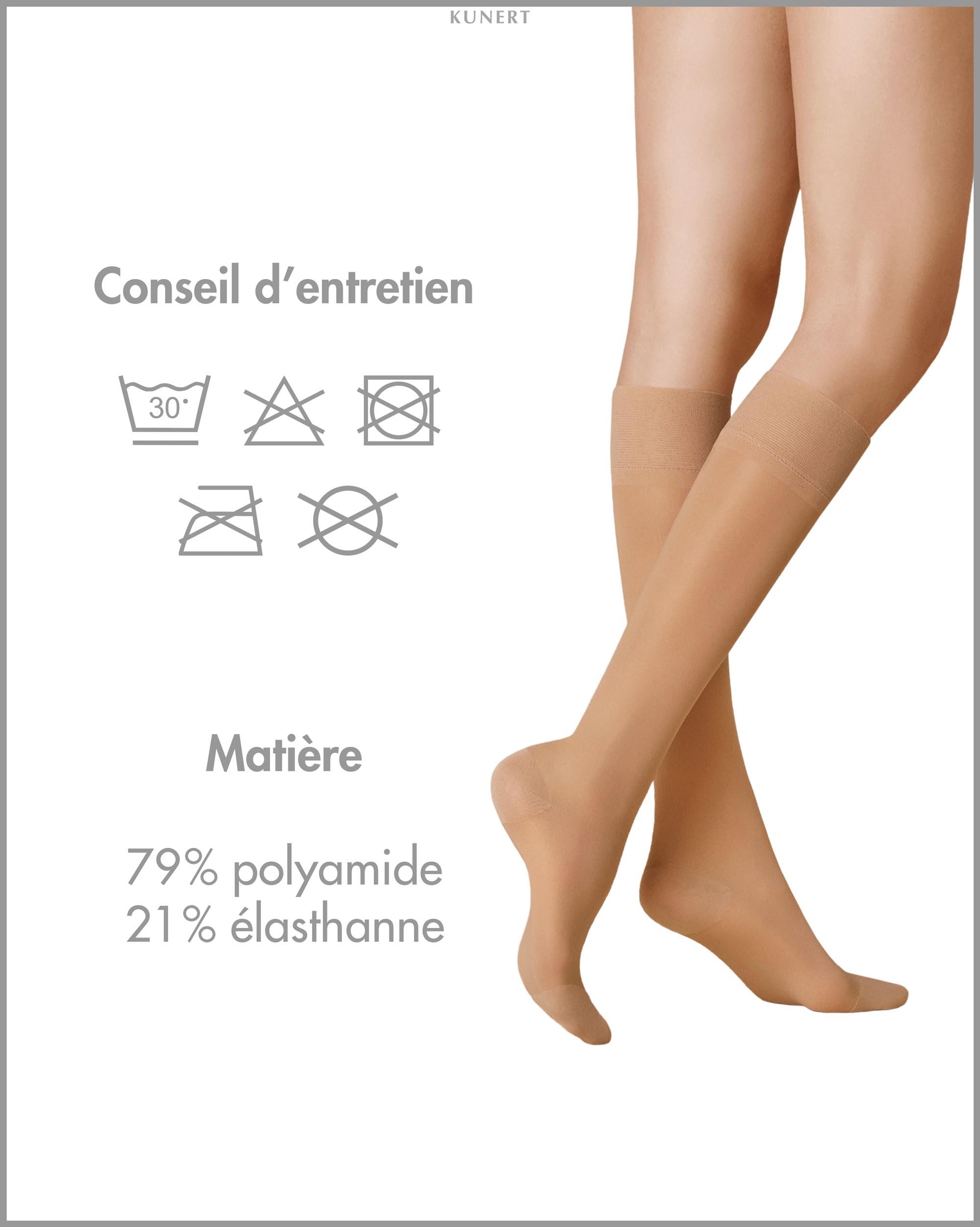 Kunert Fly&care 40 Effektive Stützwirkung Klasse III Chaussettes Montantes Femme (lot de 1)