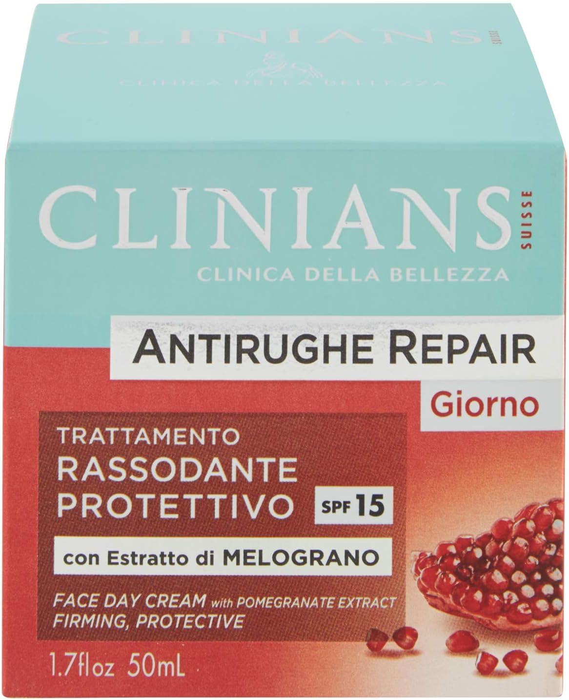 Clinians Antirughe Quotidiana Firming Active Face Day Cream with Pomegranate Extract, 50 ml