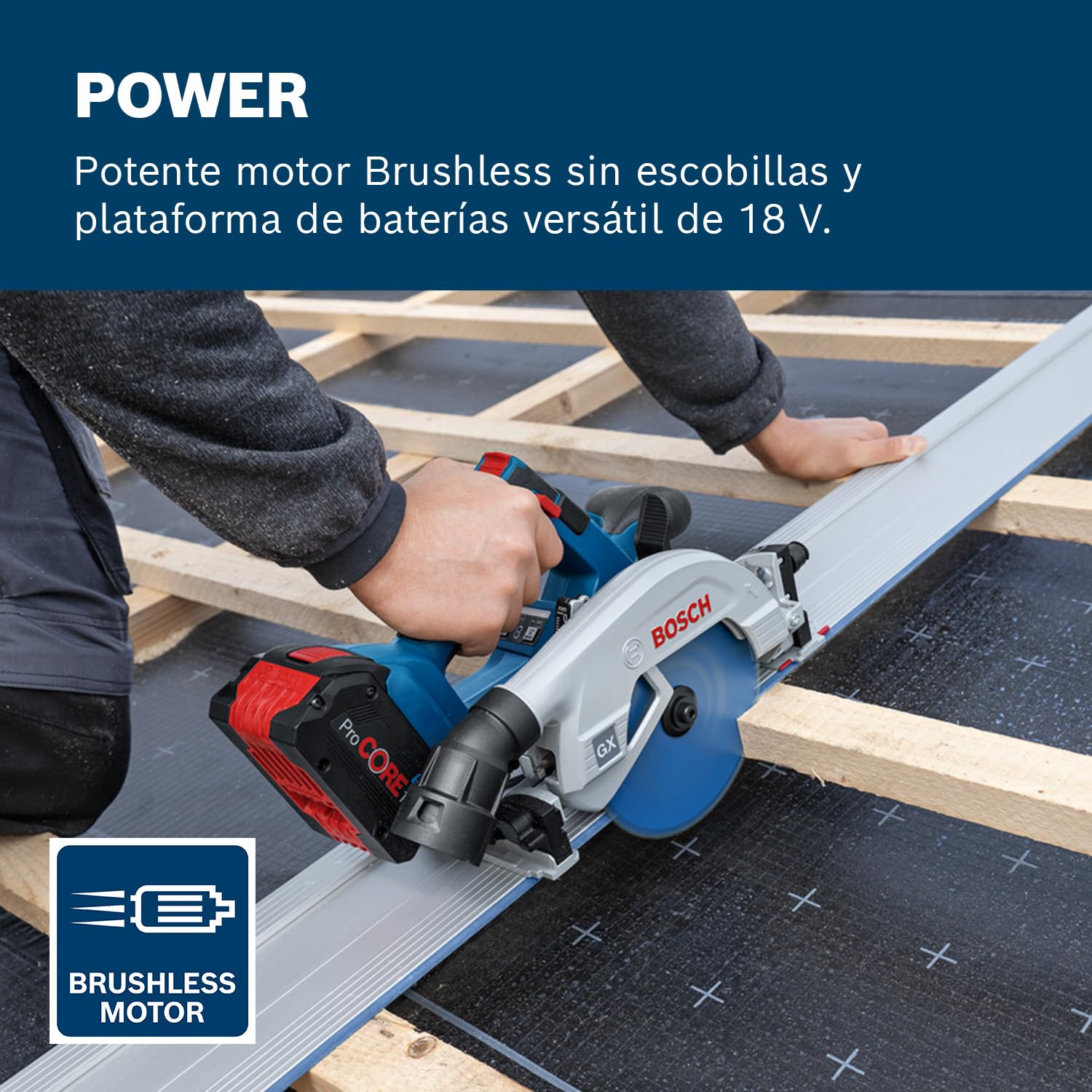Bosch Professional 18V System sierra circular a batería GKS 18V-57-2 GX (incl. L-BOXX, sin batería/cargador)