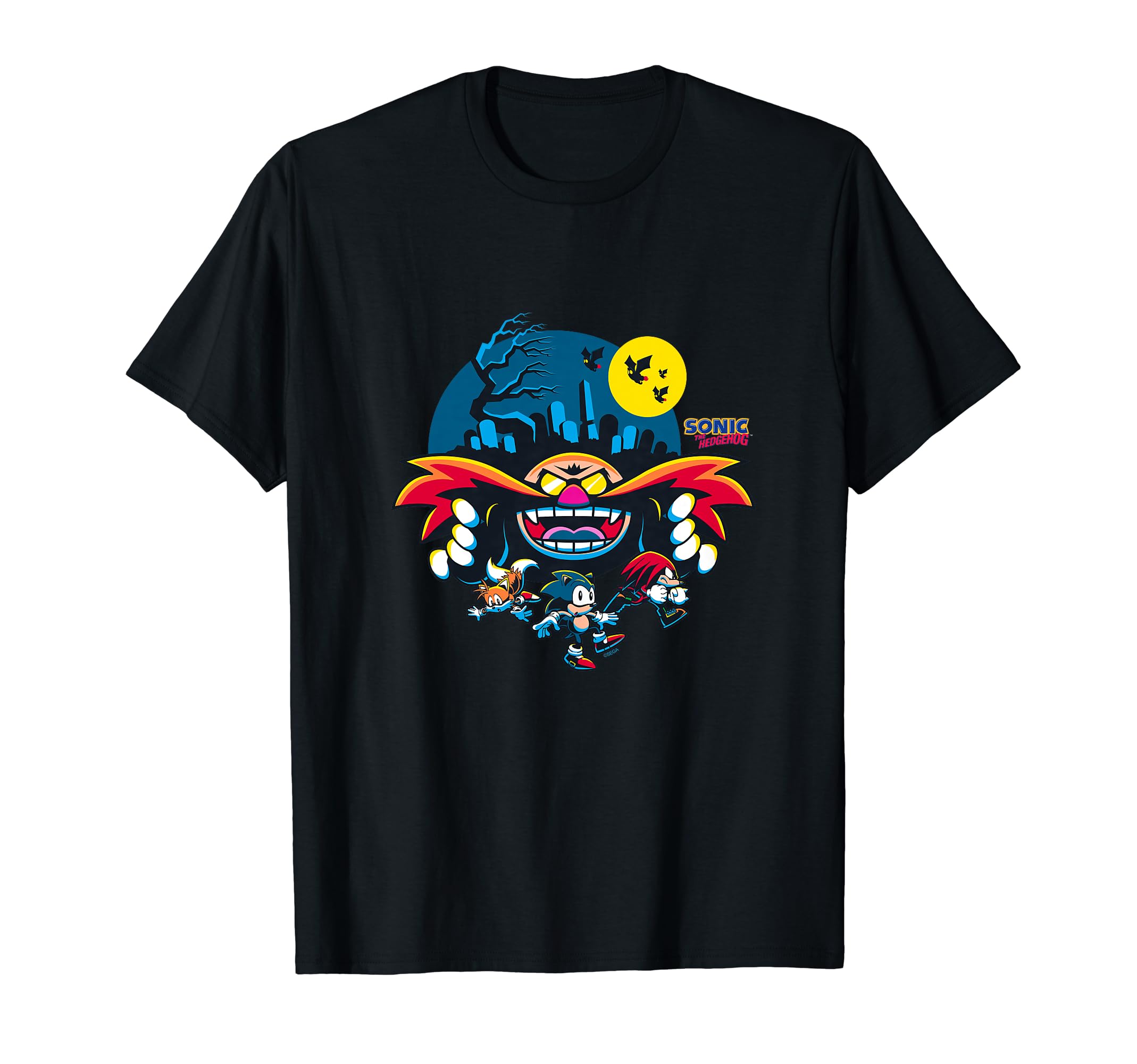Sonic The HedgehogHalloween Friends Haunted By Eggman T-Shirt
