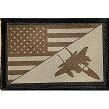 RedheadedTshirts - Subdued USA Flag F15 Eagle Morale Patch -Made in The USA!-
