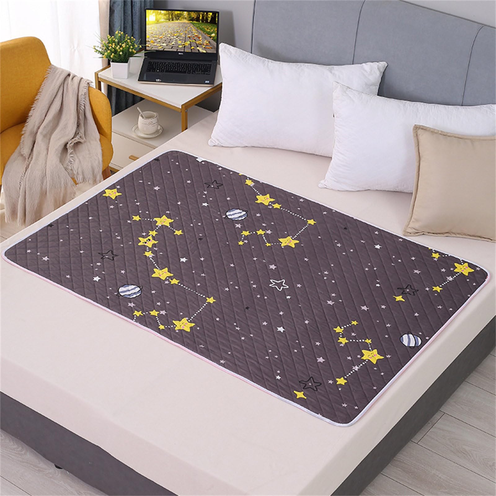 FANSU Fashion Prints Absorbent Puppy Pads, Non-Slip Waterproof Puppy Training Pads Reusable Dog Mat Washable Dog Training Pads Large Puppy Pads for Floor Protector, Couch (150x200cm,Brown)