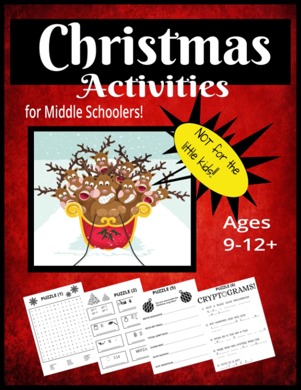 Christmas Activities for Middle Schoolers: Fun, different puzzles and cool coloring pages!