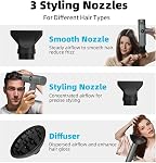 Lostrain Séchoir à cheveux, Séchoir ionique professionnel à cheveux haute vitesse avec accessoires diffuseurs, 3x Séchage rapide, 500M Ion, Léger Compact Puissant pour les femmes & Hommes