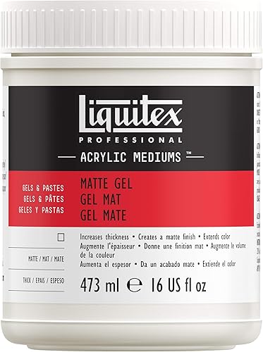 Gel brillante, de la marca Liquitex, Gel mate, 16 onza
