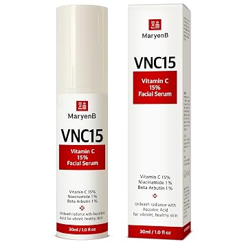 15% Vitamin C + 1% Arbutin Face Serum with Niacinamide and Green Tea Daily Hydrating & Radiance Serum for Dull Skin, Uneven Tone, and Smooth Complexion, 1 Fl Oz 30ml