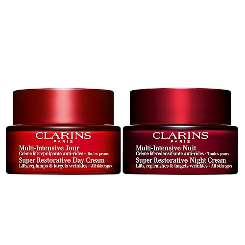 Clarins Crema de día súper restauradora | Hidratante antienvejecimiento para piel madura debilitada por cambios hormonales | Repone, ilumina y
