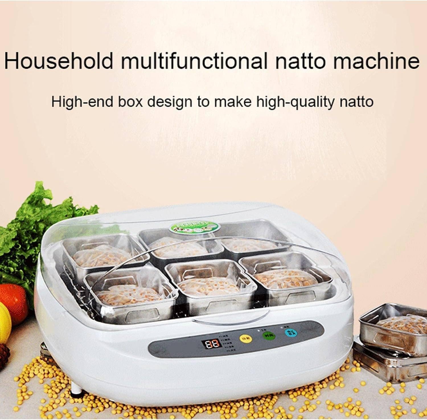 Fermentador automático con control de panel inteligente para yogur y tempeh uso doméstico