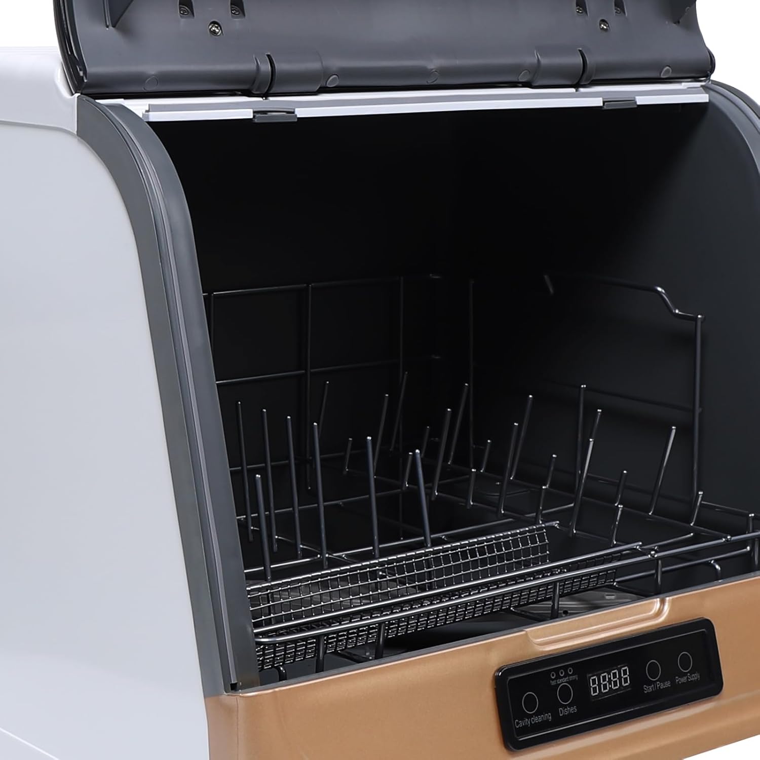 5-Liter Compact Countertop Dishwasher, Deep Cleaning - 4 Washing Procedure - 360° Rotating Spray Washing Method, 110V Automatic Mini Dishwasher Machine for House Dorm Apartment RV