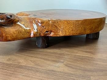 Amazon.co.jp: 天然木亀型 一枚板天然木製 飾り台 花台 作品台