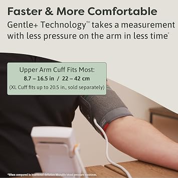 Microlife Series 800 Smart Upper Arm Blood Pressure Monitor for 2 Users, Wide Range Cuff Fits Standard to Large Adult Arms, Bluetooth Connect to Health App (iOS and Android Compatible)