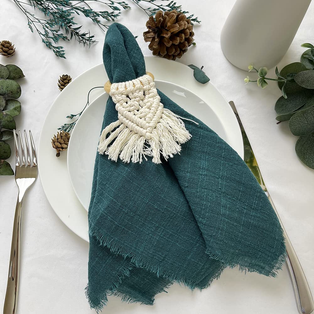 Servilletas para decorar mesas de bodas en algodón gasa rústico pack de 10 unidades