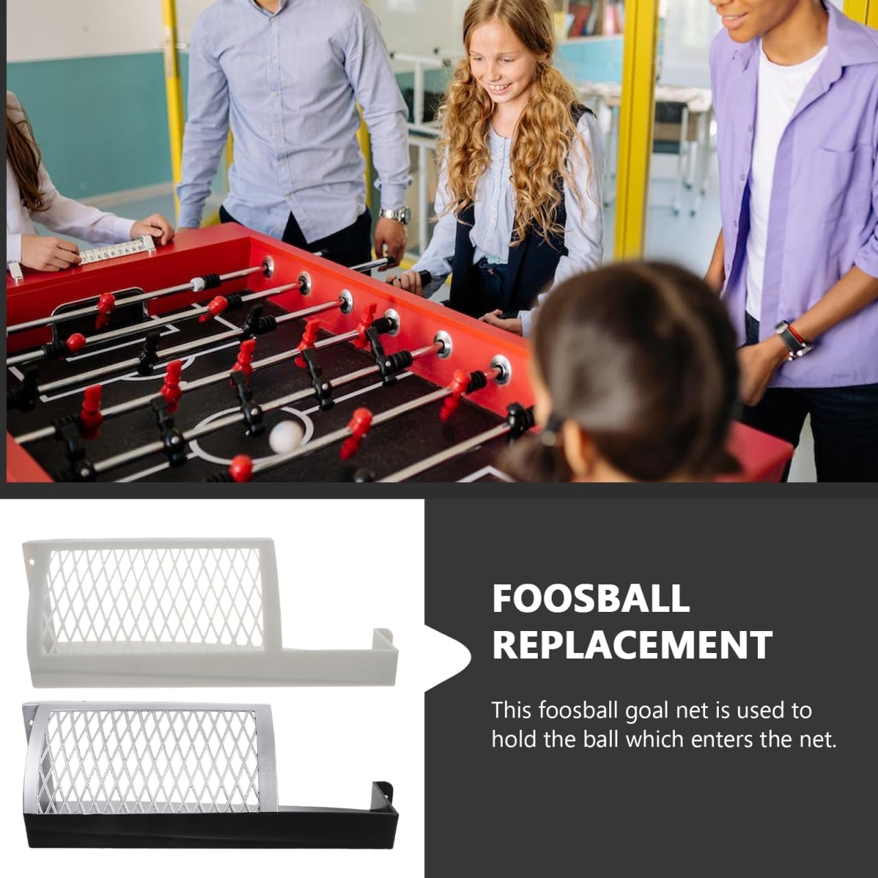 Yardwe 2Pcs Foosball Goal Net Replacement Frame for Table Soccer Machine Odorless and Random Color Accessories for Foosball Machines