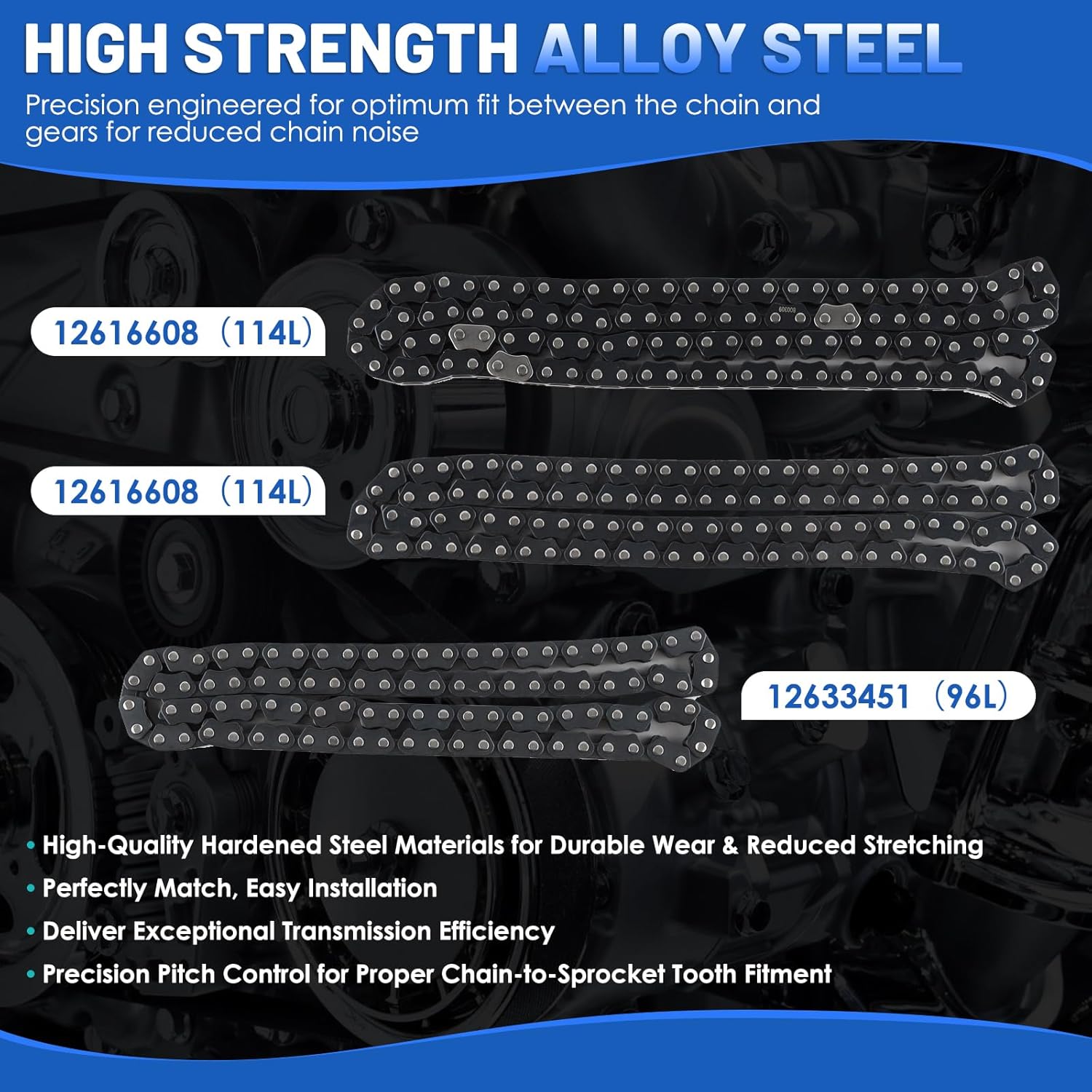 3.6 Timing Chain Kit & VVT Sprocket 9-0753S Fit for Cadillac ATS SRX STS CTS XTS,for Chevy,for Buick,for Pontiac G6 G8,for GMC 3.0L 3.2L 3.6L V6 Timing Chain Set 12633451, 12633452, 12600459