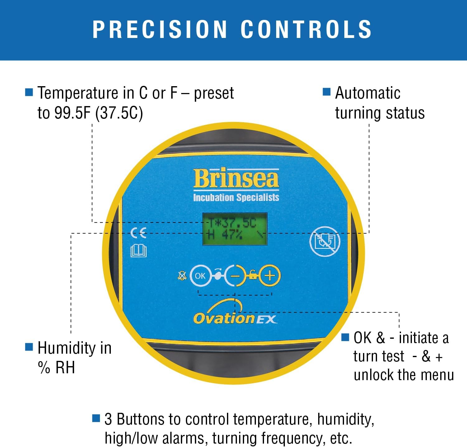 Brinsea Ovation 56 EX Bird Egg Incubator Bundle with Automatic Egg Turning for 56 Chicken, Duck, Other Bird Eggs, Plus 6 Corrugated Cardboard Disposable Hatching Mats