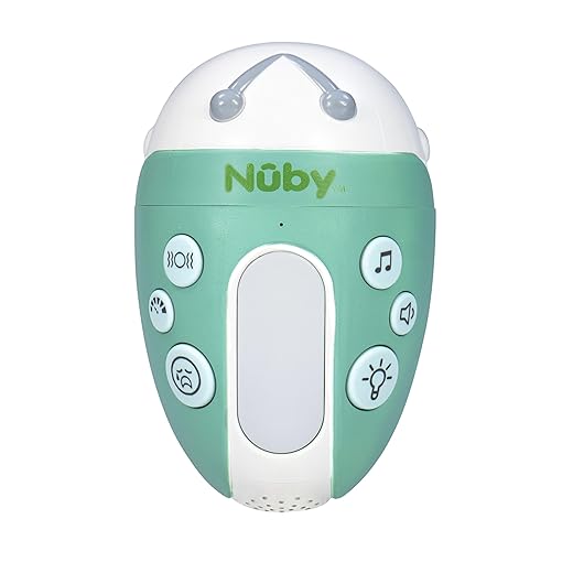 Nuby Jitterbug Stroller Rocker & Sound Machine with Cry Sensor – 3 Vibration Speeds, 20 Soothing Sounds, 5 Light Colors, USB-C Rechargeable, Portable Sleep Soother for Babies