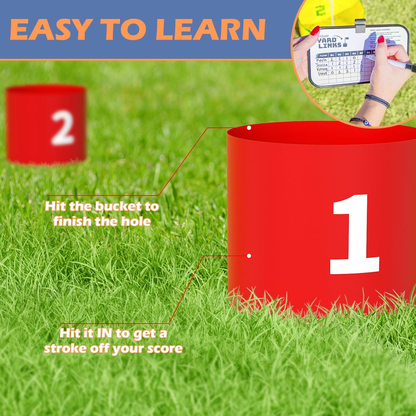 FOOING Golf Game-9 Hole Set Backyard, Golf Game for Kids and Adults, Golf Practice Games for Lawn, Beach, Yard, Camping, Park