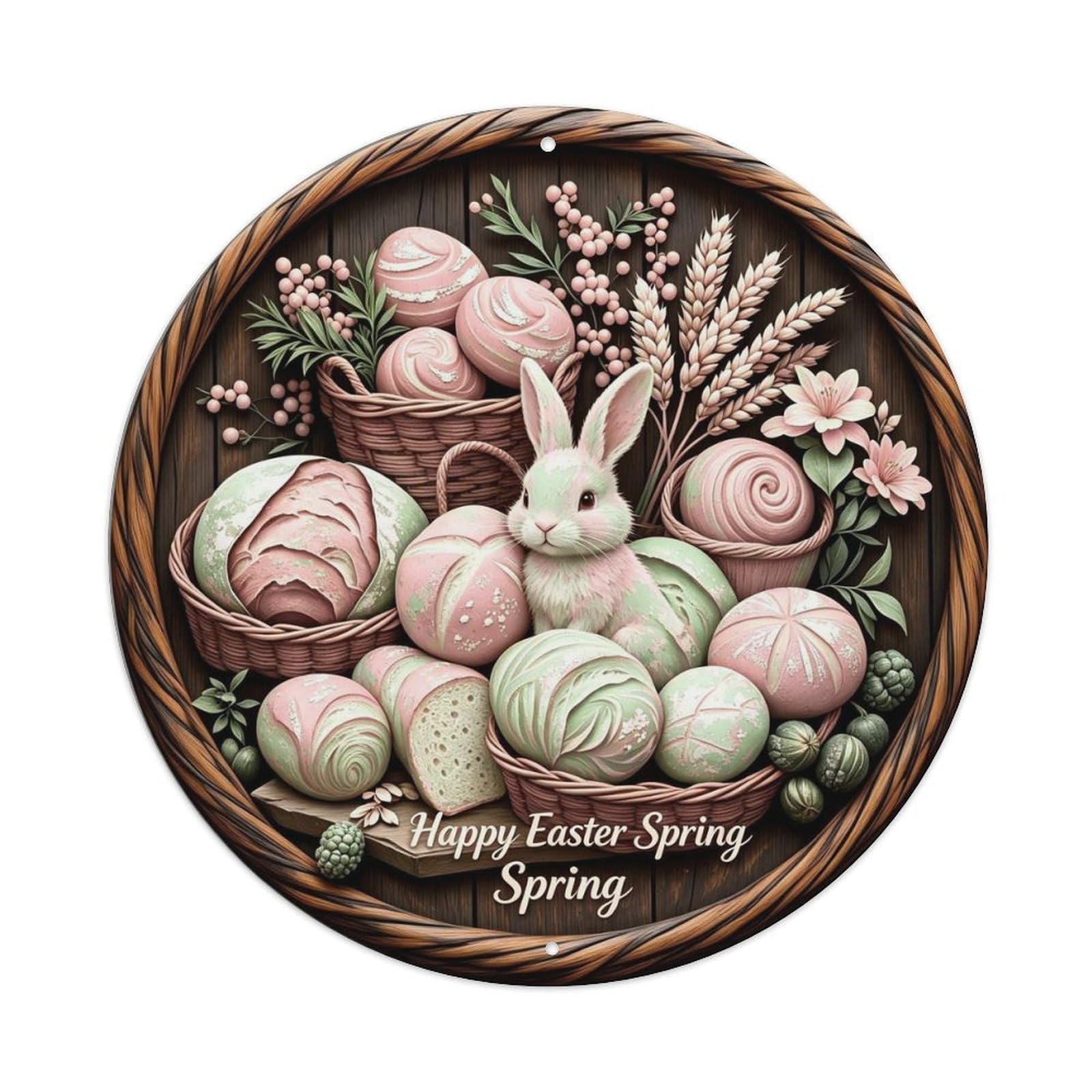 Happy Easter Spring Metal Tin Sign Plaque