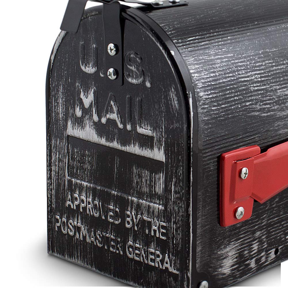 Bituxx US Mailbox Amerikanischer Briefkasten Standbriefkasten Wandbriefkasten Letterbox Retrolook Inclusive Standpfosten