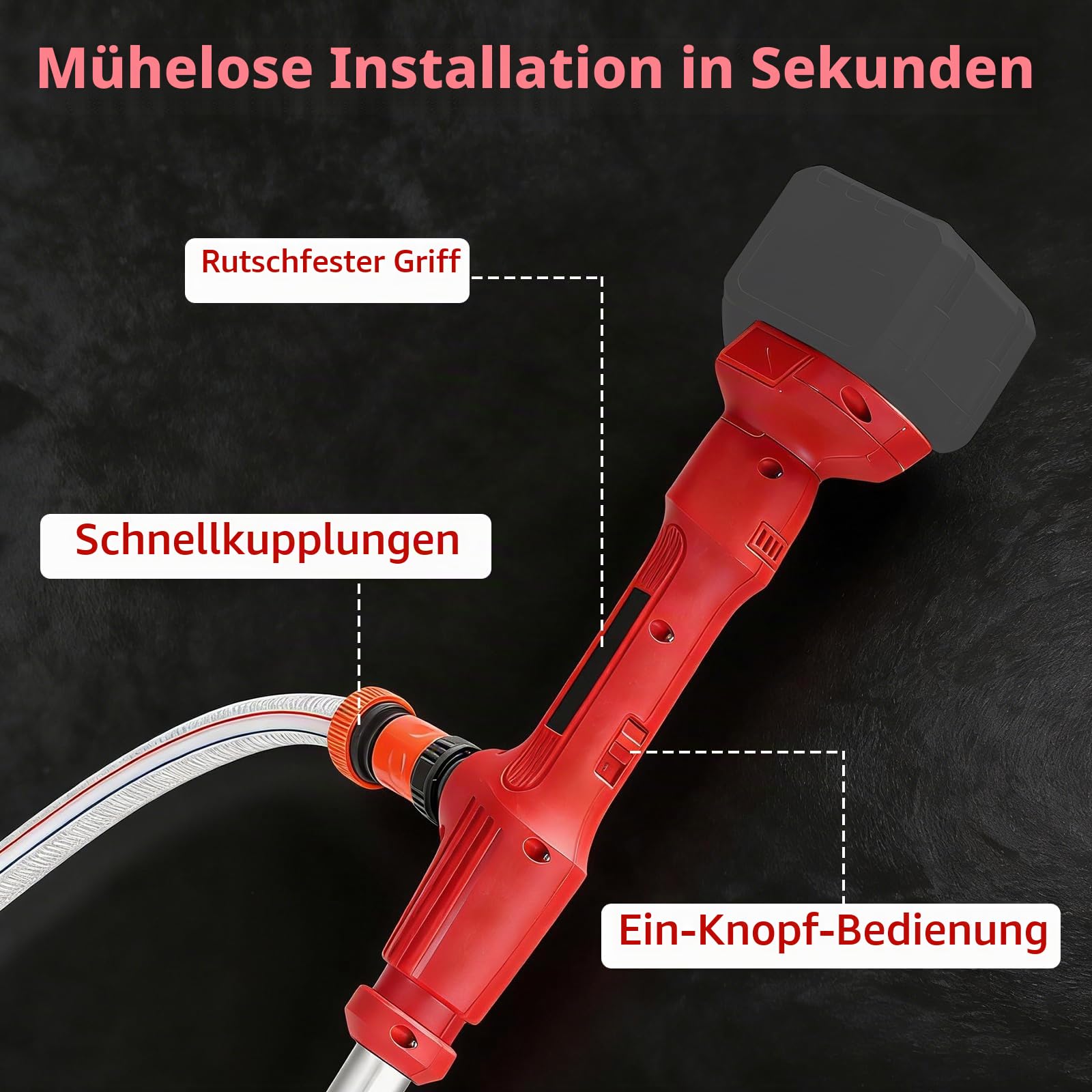 Akku Regenfasspumpe Kompatibel mit Makita 18V Akku (Ohne Akku) | Akku Regenfasspumpe Wasserpumpe, Tragbare Sumpfpumpe, Fördermenge 35 L/h, 5M Förderhöhe, Für Pool/Garten/Teich/Wohnmobil/Boot
