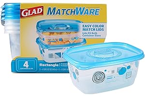 Gladware Series 4-Piece Durable Plastic Food Storage Container Set