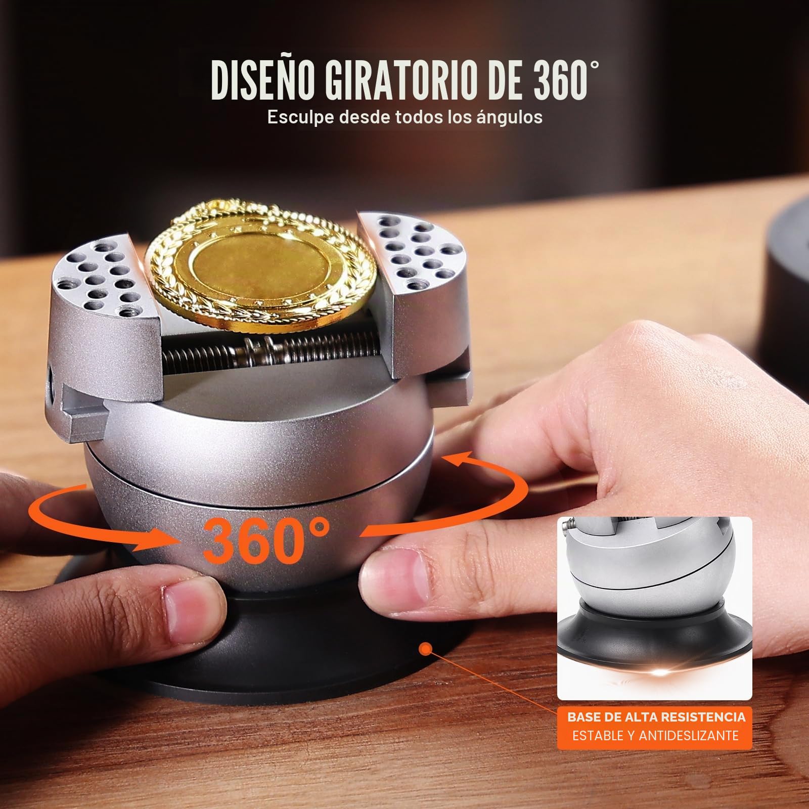 VEVOR Tornillo de Banco de Bolas de Grabado 78 mm Base Giratoria de 360° Mandíbula Ajustable con 30 Accesorios, Herramienta de Ajuste de Grabado para Joyería, Fabricación de Joyas de Precisión