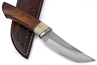 Handmade Fixed Blade Hunting Knife knife with sheath Stainless Steel Knives Bushcraft Skinner Camping Outdoor Knife with Leather - HANDCRAFT GOODS