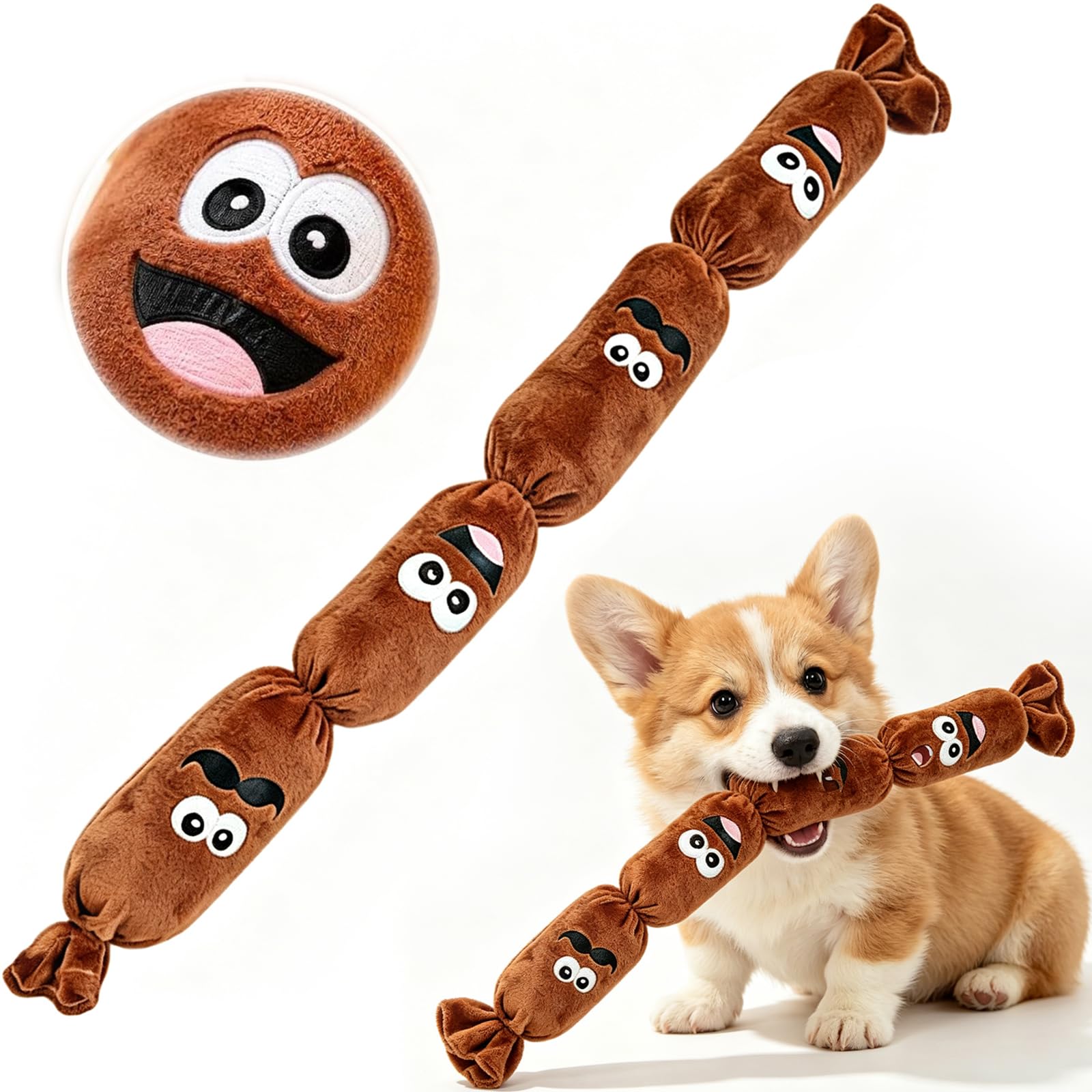 ZPSCXQ Sausage Dog Toy, Tough Chew Toys For Puppies And Small Dogs