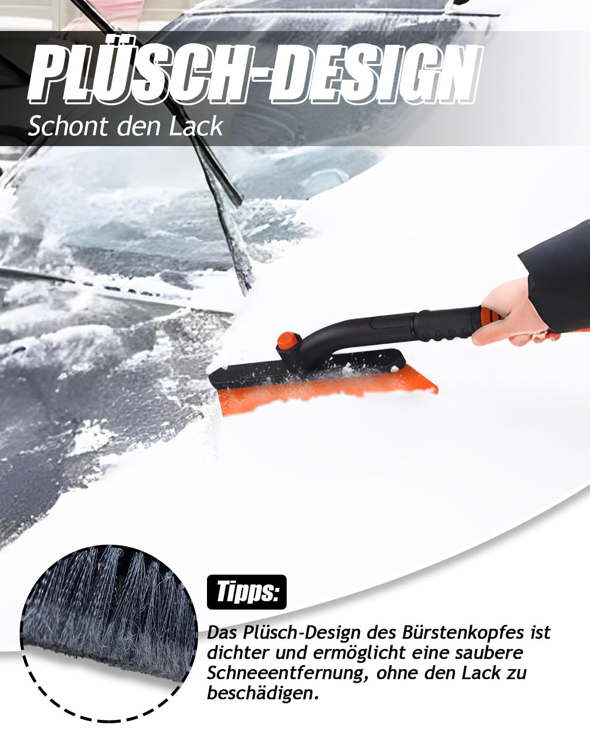 Eiskratzer Auto 5-in-1 Set - Ausziehbar Mit Schneebesen Und Schaufel