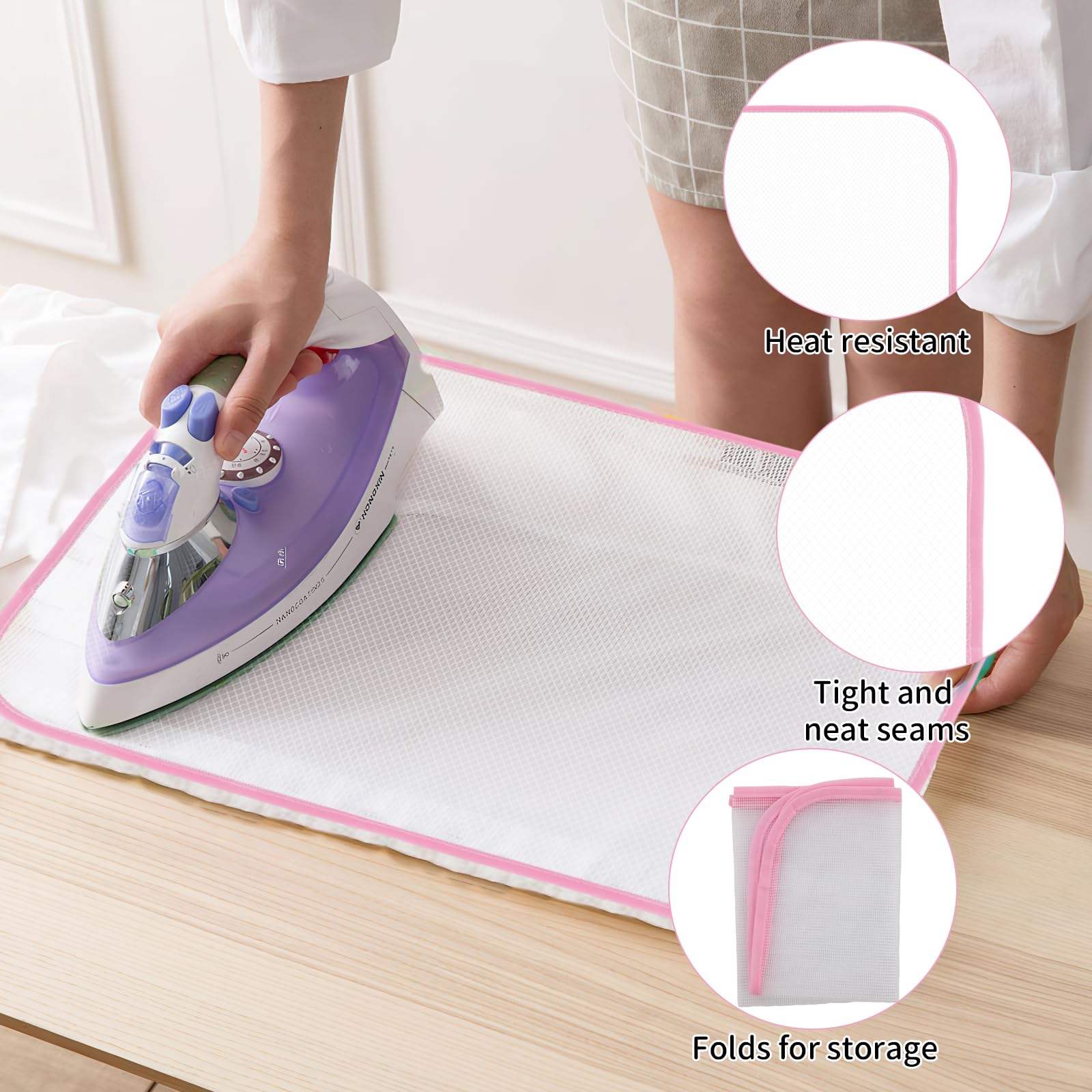 2PCS Heat Protective Ironing Cloth Protective Ironing Mattress Mesh Pressing Pad - View #4
