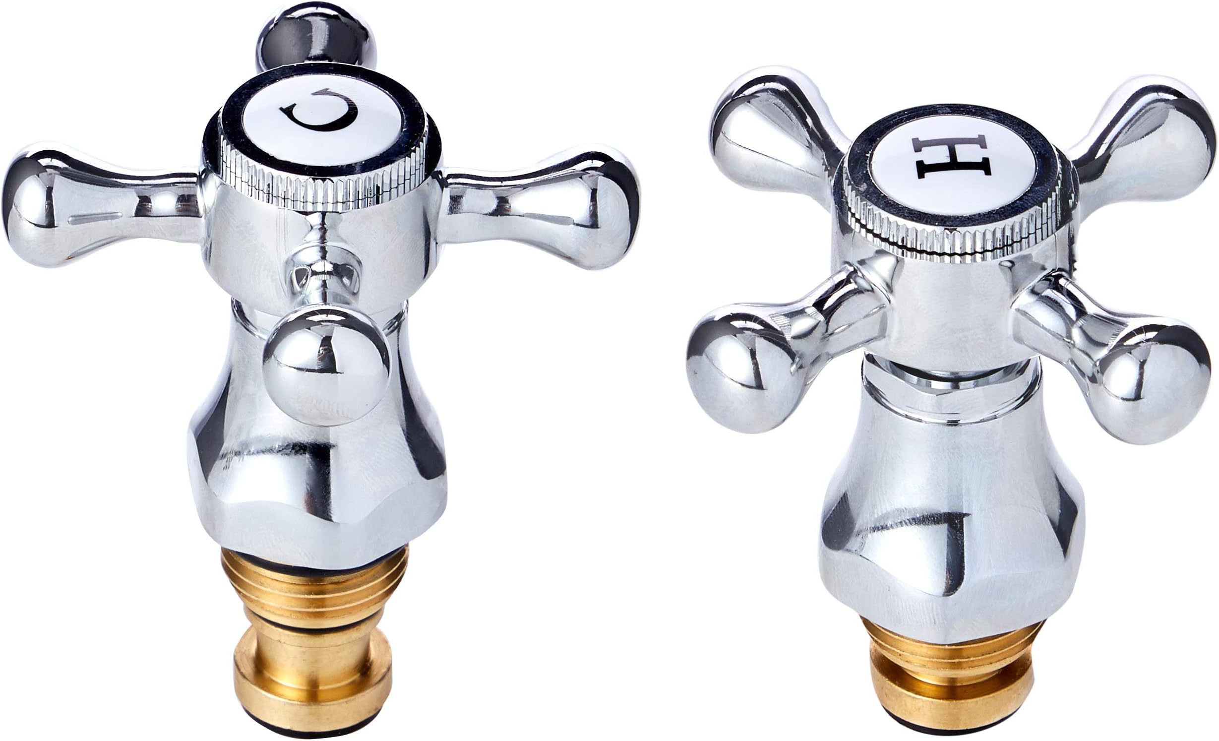 Cross Head Chrome Plated Tap Conversion Kit, Silver, 0.5-Inch