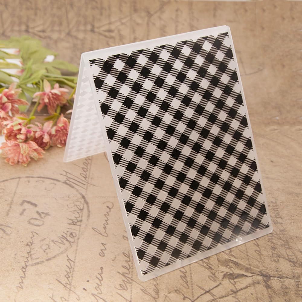 6Pcs Geometric Background Embossing Folders for Card Making, Embossing Machine Templates Paper Card Embossing Folder Plastic Embossing Stencil Template for Scrapbook Photo Album DIY Craf, 5.91 x 8.27