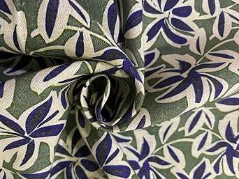 100% Linen Digital Print Floral Fabric 58" Wide [15382]