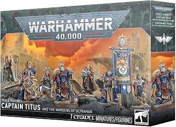 Warhammer 40K Space Marines Captain Titus and The Wardens of Ultramar