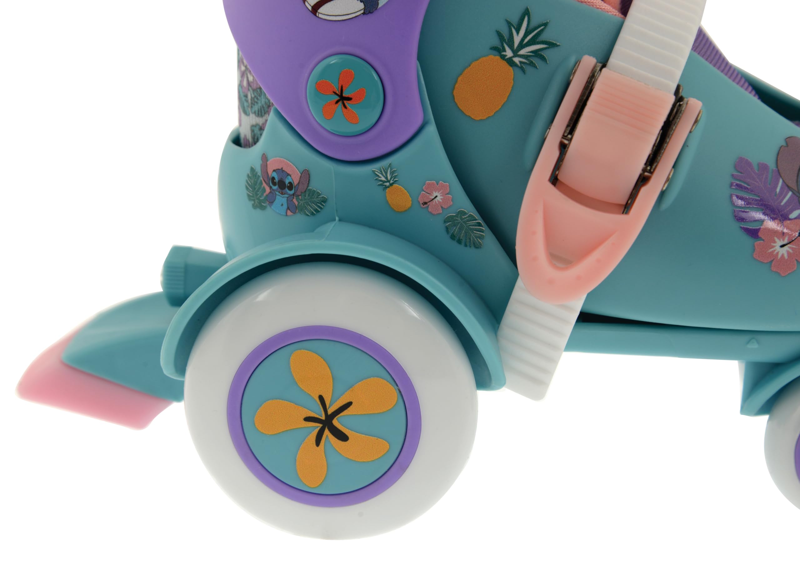 Disney Stitch Kids - Patines de Ruedas Grandes | Patines Ajustables de 4 Ruedas para niños | Talla de Zapato Junior 9J-12J