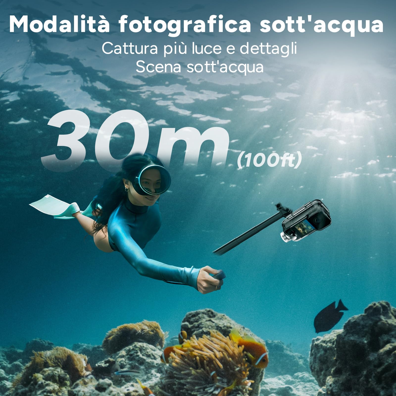 SJCAM C300 vlogging camera,Action Cam 4K con Stabilizzazione 6-Assi,7Ore di Autonomia,Doppio Schermo Touch, Impermeabile 30M, Grandangolo 154° Microfono Integrato e Scheda 64GB Inclusa(Nero)
