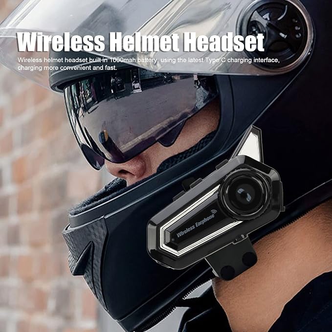 Cryfokt headset universal para casco con carga rápida miniatura 2