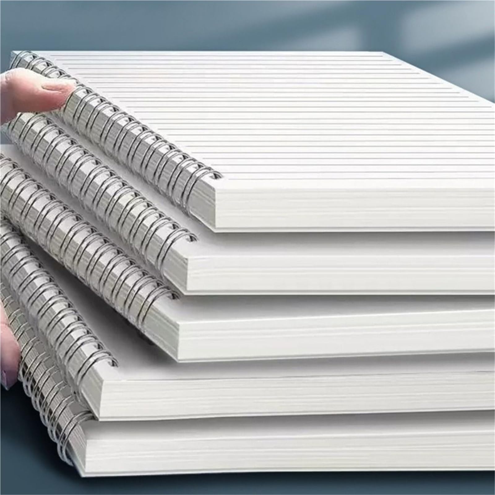 2 Stück A4/A5/A6/B5 Spulen-Notizbuchgitter/leer/horizontale Linie | Flip Over Design Spiral-Notizblock, Tagebuch, Buch, Schule, Bürobedarf(A4 Grids)