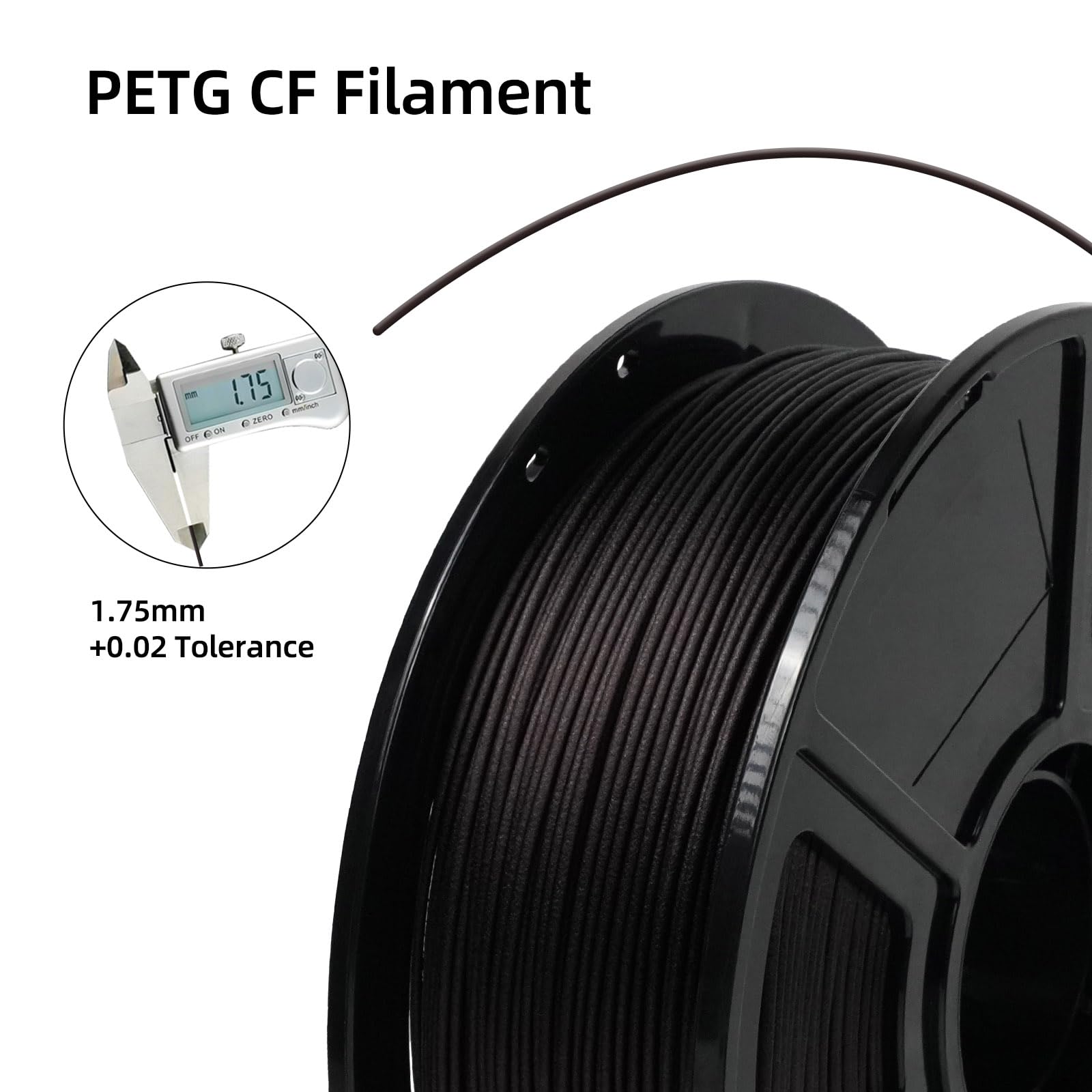 FLASHFORGE PETG CF Filamento stampante 3D 1,75 mm, resistente al calore, ad alta resistenza e rigidità filamento stampante 3D, progettato per modelli complessi e parti funzionali (Marsala)