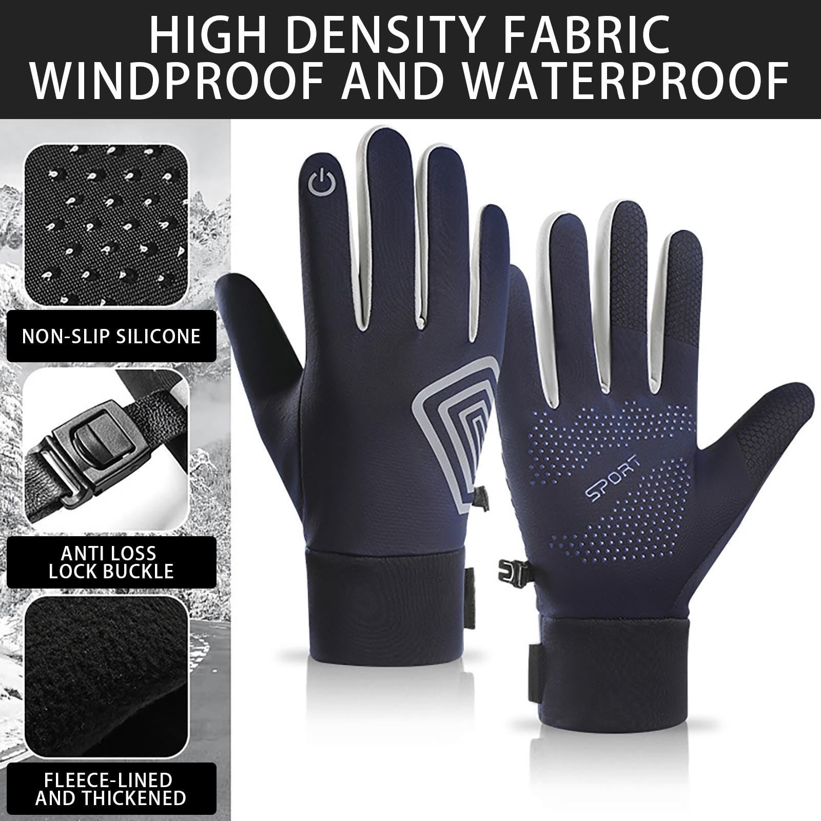 Generisch Thermohandschuhe für Damen und Herren, Winter-Fahrradhandschuhe Mit Rutschfester Touchscreen-Funktion, Warme Handschuhe zum Wandern, Klettern, Reiten, Radfahren und für andere Outdoor