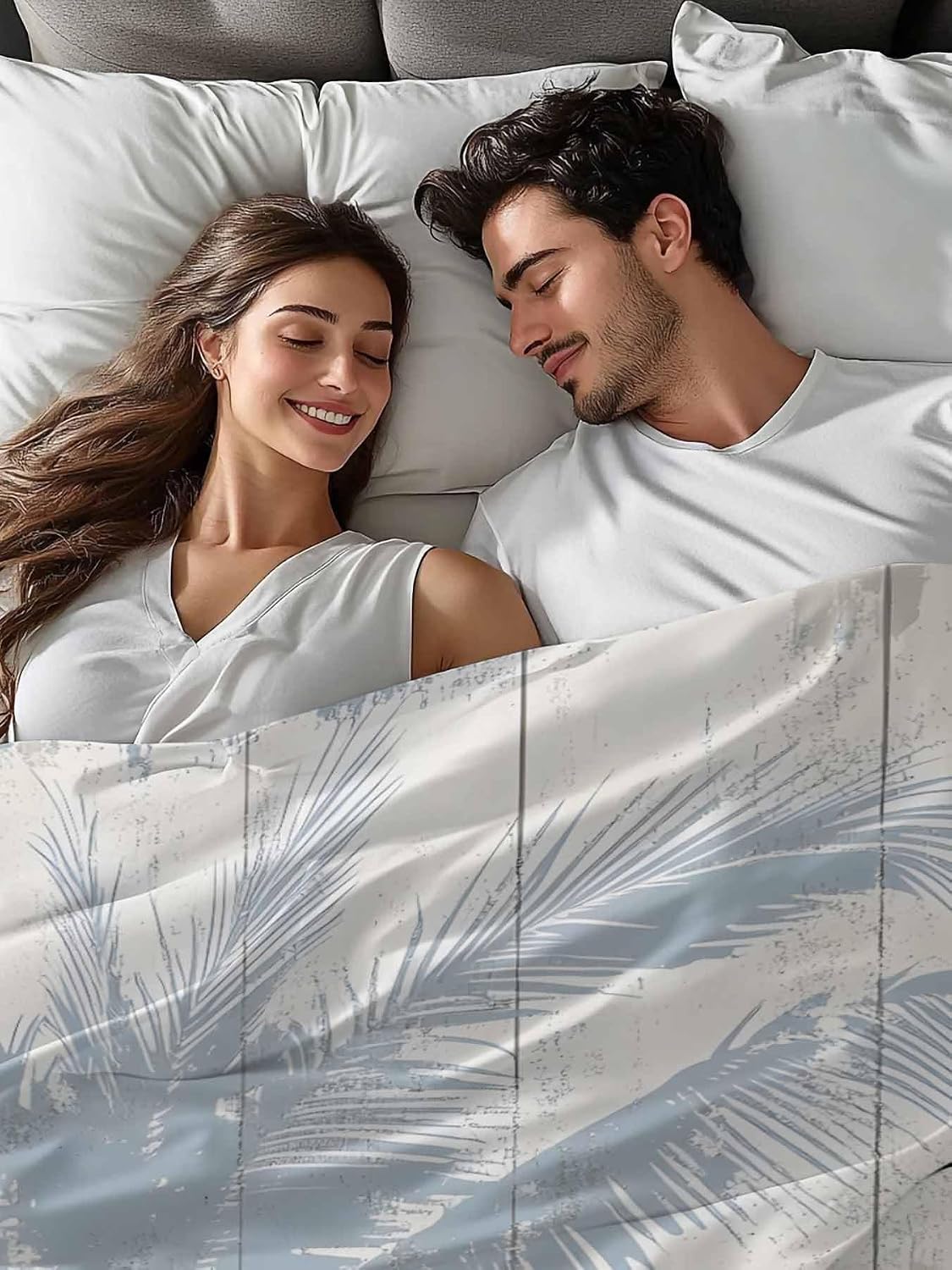 Top Sheet Full Bedding Flat Sheet Only, Summer Coconut Tree on Vintage Wood Grain Microfiber Bed Sheets Soft Breathable Bedding Flat Sheets, Seaside Plants Hotel Luxury Top Sheets