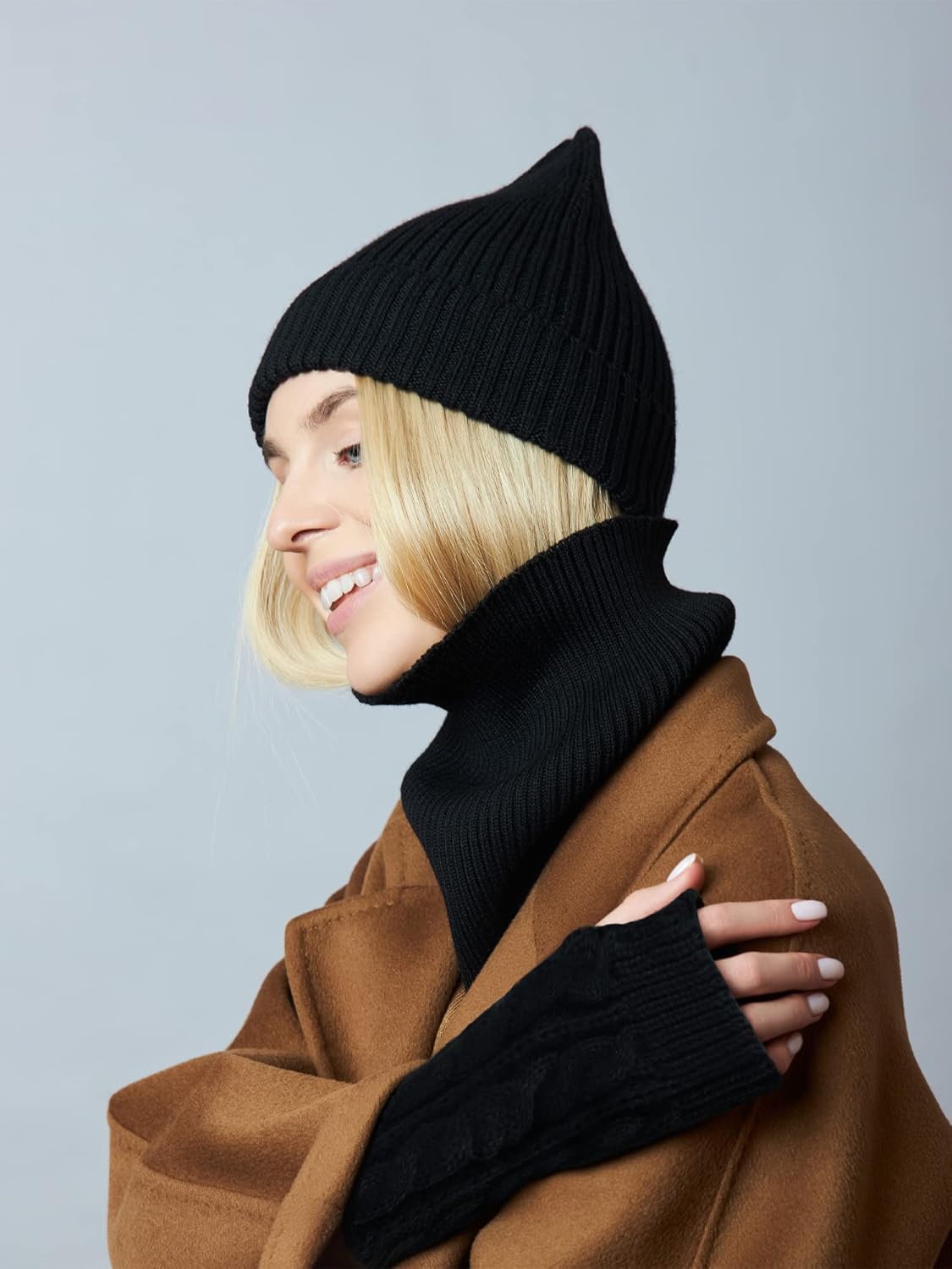 Bememo 3 Pairs Arm Warmers Long Fingerless Gloves Knit Wrist Warmers with Thumb Hole Open Finger Arm Socks for Women Adult - Image 3