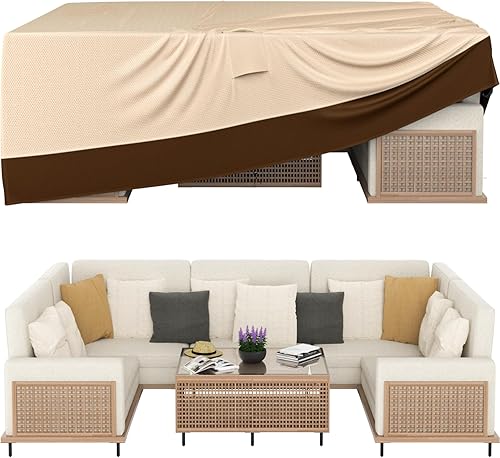 Miniatura 10 de Fundas para muebles de patio, funda impermeable para muebles de exterior, uso general, fundas para mesa exterior y silla, resistentes 600D (102