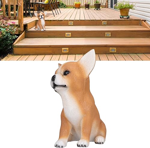 Miniatura 6 de Estatuas de perro de jardín para decoración al aire libre, escultura de perro de resina con forma de animal, adornos de perro para patio, césped,