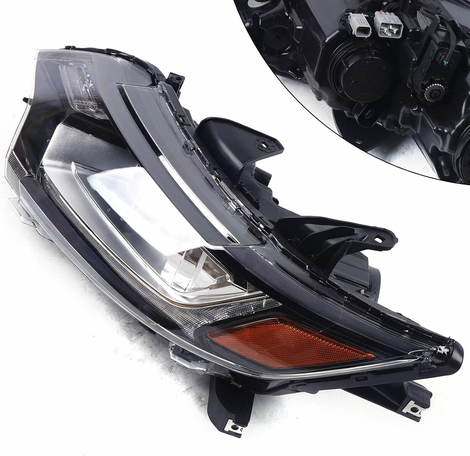 LYNICESHOP Front Headlight, Clear Headlight for Mitsubishi Outlander 2016-2020 Halogen Headlights, Assembly Replacement Factory Headlamp (Driver Side)