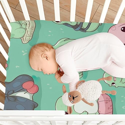 Miniatura 8 de Kigai Fitted Crib Sheet for Boys & Girls Cute Frogs Soft Breathable Unisex Baby Sheets for Standard Crib and Toddler Mattresses 39 x 27 in